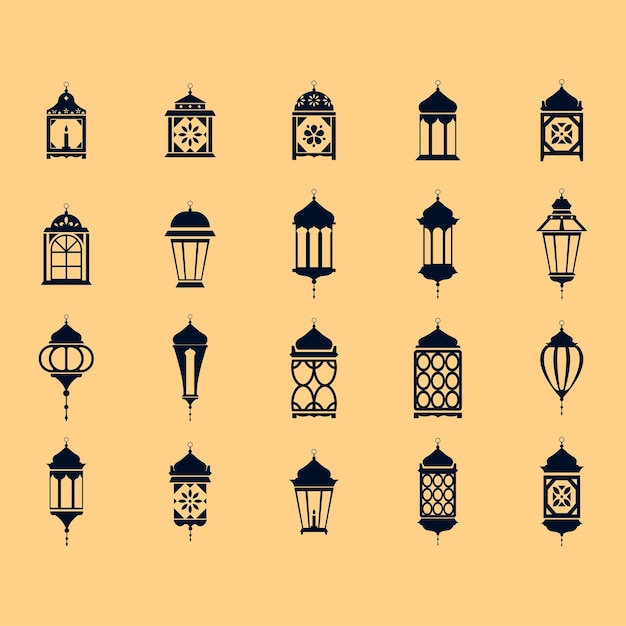 Dekorative islamische Laternen-Grafik