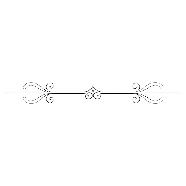 Dekorative Linie Symmetrische Ornamentelle Grenze Design Blumenmotiv Abstrakt Blüten Filigran Elemente