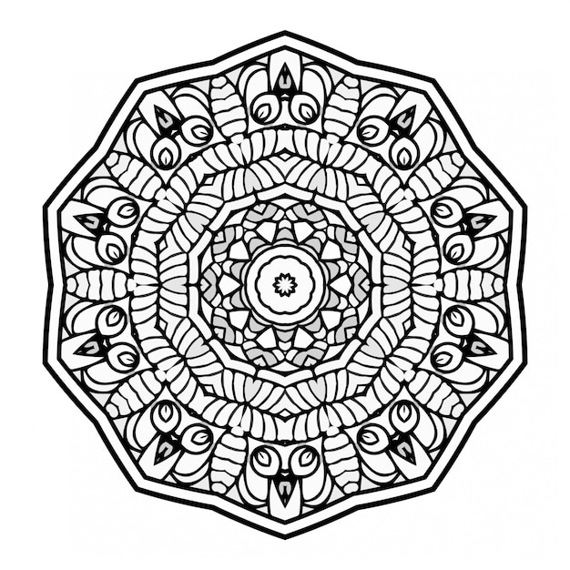 Vektor dekorative luxus-mandala-illustration