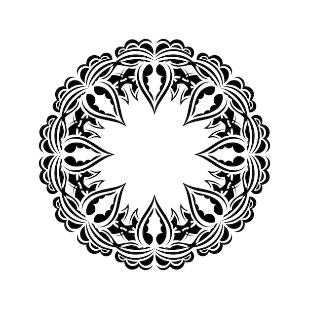 Dekorative ornamente in form einer blume mandala gut für tätowierungen, drucke und postkarten vektorillustration