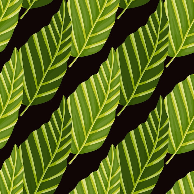Dekorative tropische palmblätter nahtloses muster dschungel-blatttapete exotische botanische textur