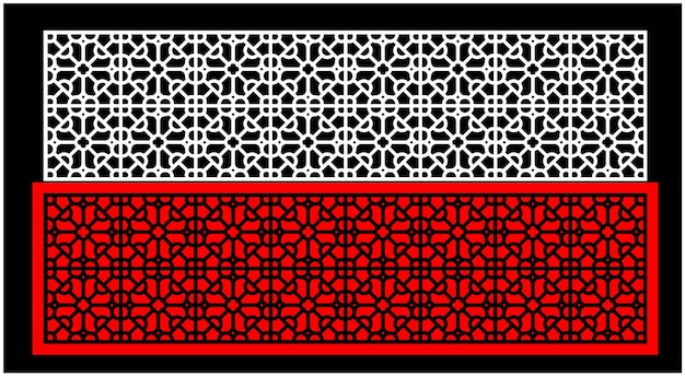 Vektor dekorative wandplatten-set jali-design cnc-muster laserschneidmuster-router cnc-schneiden