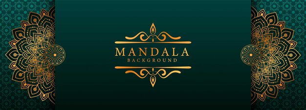 Dekorativer hintergrund mit einem eleganten luxus-mandala-design