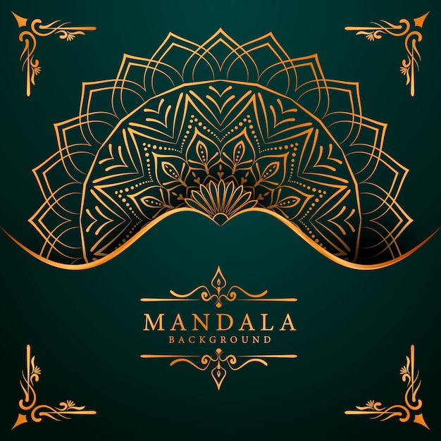 Dekorativer hintergrund mit einem eleganten luxus-mandala-design