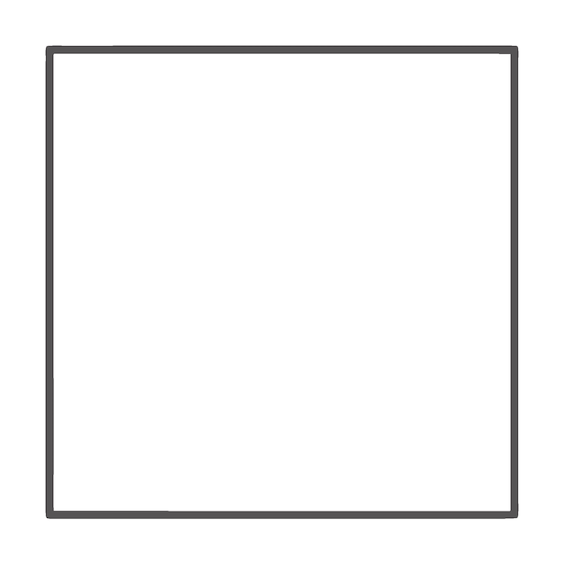Dekorativer quadratischer Rahmen mit geometrischen Linien und Nouveau-Design