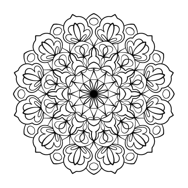 Dekoratives elegantes Arabesken-Vektor-Designelement Doodle-Mandala-Grafikdesign