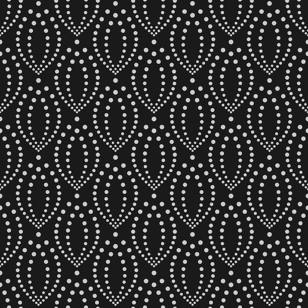 Dekoratives gepunktetes textilwiederholungsmuster monochromer nahtloser texturvektor