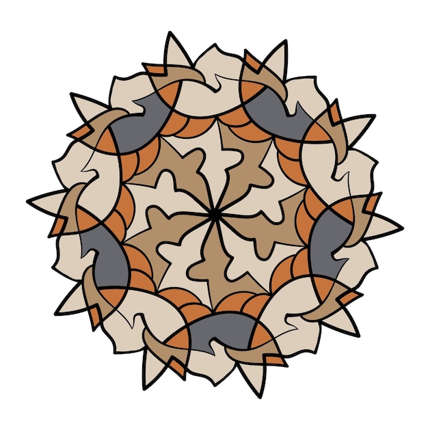 Dekoratives Ornament Mandala-Vektorillustration Elegantes farbenfrohes Grafikdesign-Element