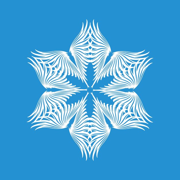 Vektor dekoratives schneeflocken-ikon einfache illustration des dekorativen schneeflock-vektor-ikonen für das web
