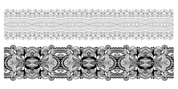 Dekoratives streifenmuster paisley-blumenmuster-vektorillustration