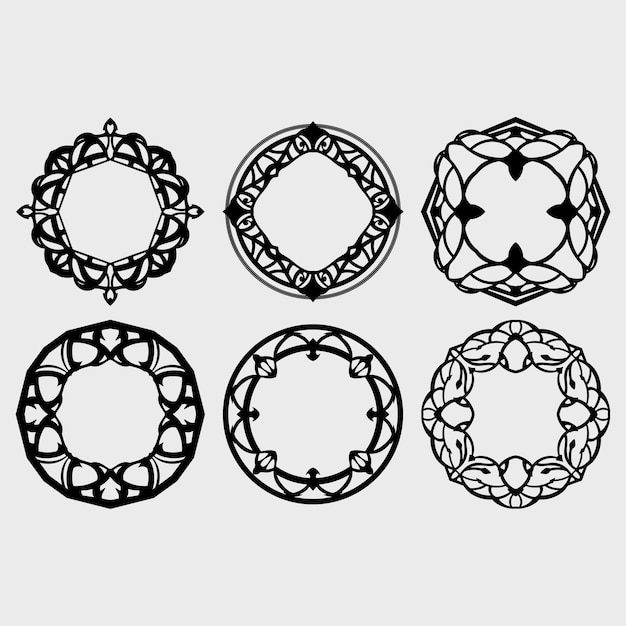 Dekoratives vektordesign der mandala-elementkunst