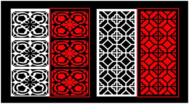 Dekoratives Wandpaneel-Set Jali Design CNC-Muster Laserschnitt Musterfräser CNC-Schneiden