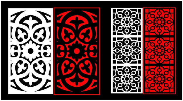 Dekoratives Wandpaneel-Set Jali Design CNC-Muster Laserschnitt Musterfräser CNC-Schneiden