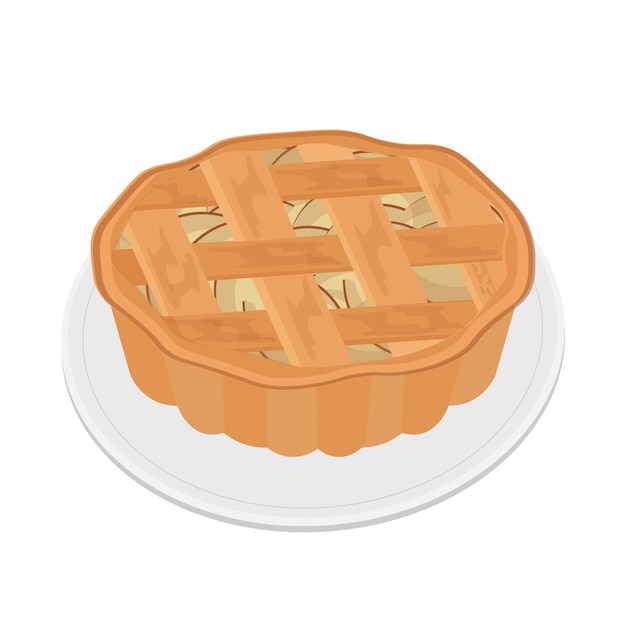Delicious Apfelkuchen Vektor-Illustrationslogo