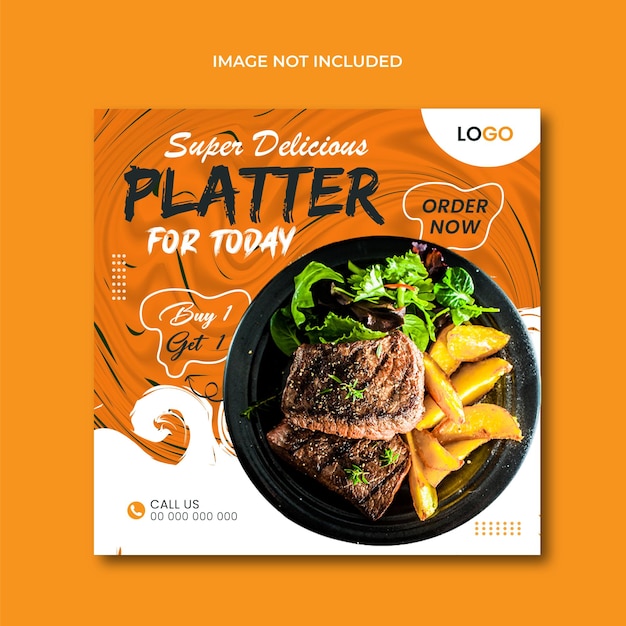 Delicious Food Menu Social Media Banner Vorlage