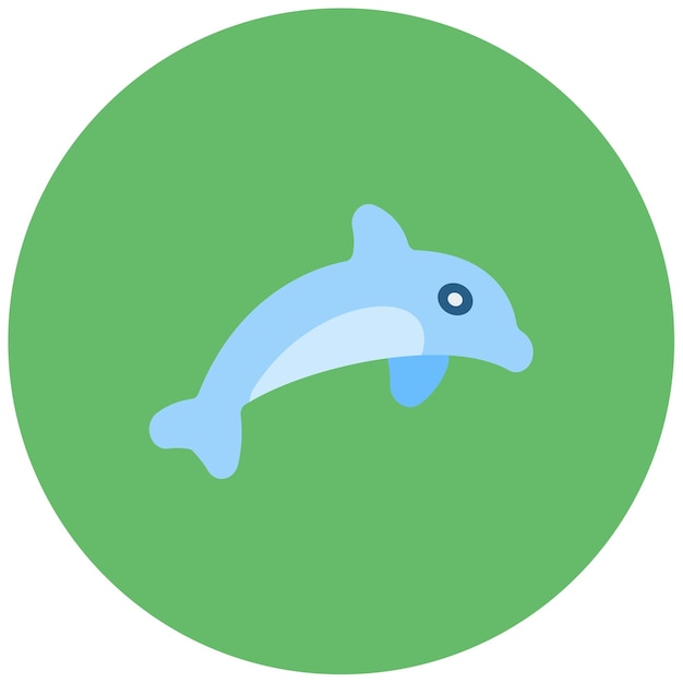 Delphin-flache Illustration