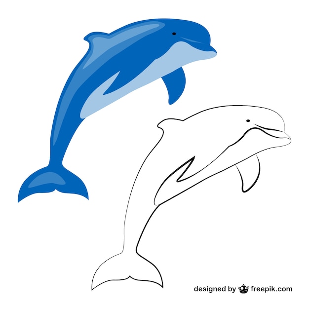 Delphin freie vektorgrafiken