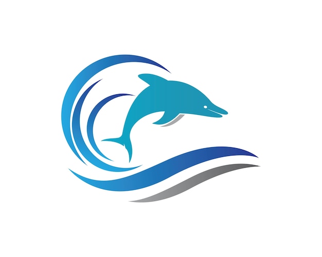 Delphin-Logo-Symbol Vektor