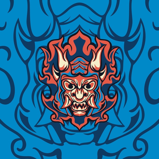 Demon blue fire für spielemaskottchen