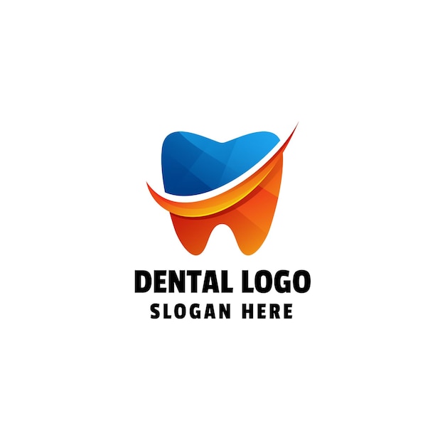 Dental gradient bunte logo-vorlage