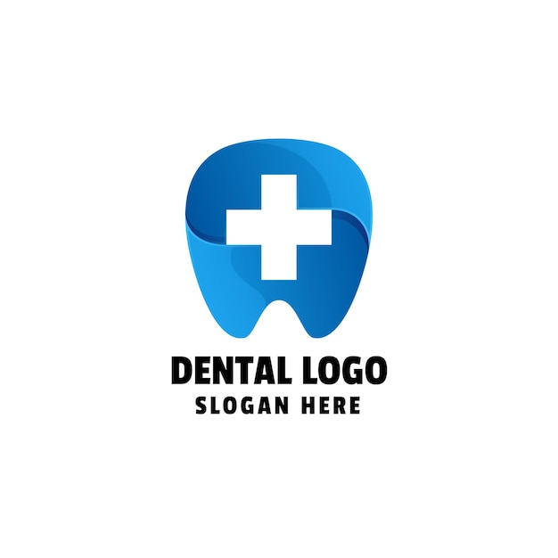 Dental gradient logo vorlage