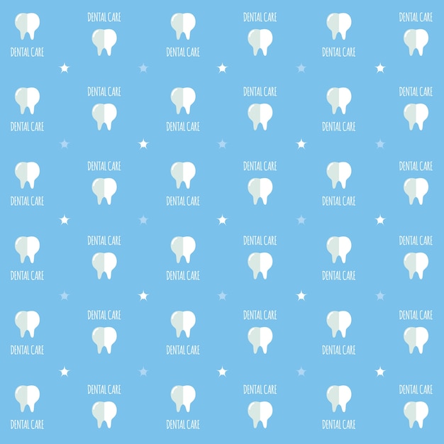 Vektor dental hintergrundmuster blauen himmel farbe thema