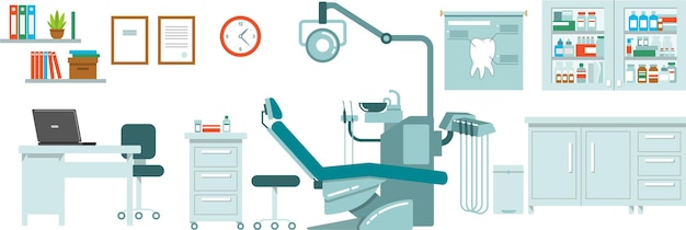 Dental Office Equipment mit Zahnarztstuhl