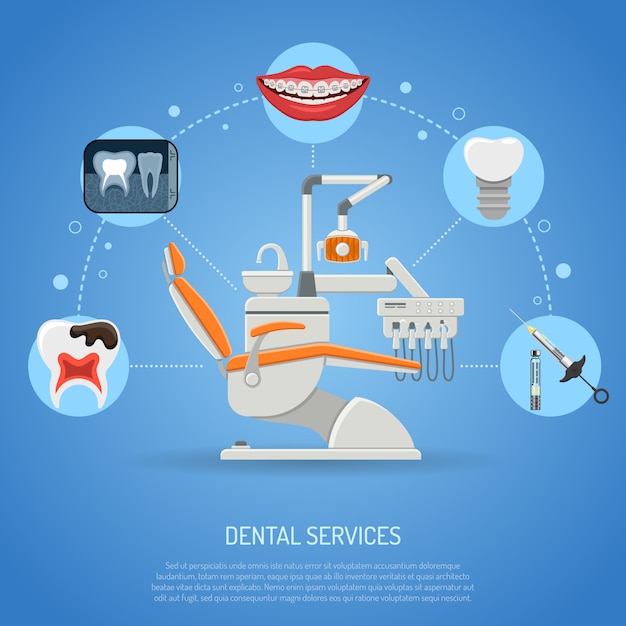 Vektor dental services-konzept