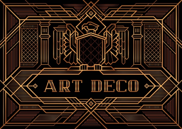 Der große gatsby deco style-vektor