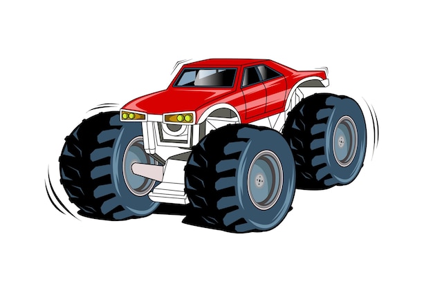 Der große rote offroad 4x4 monster truck