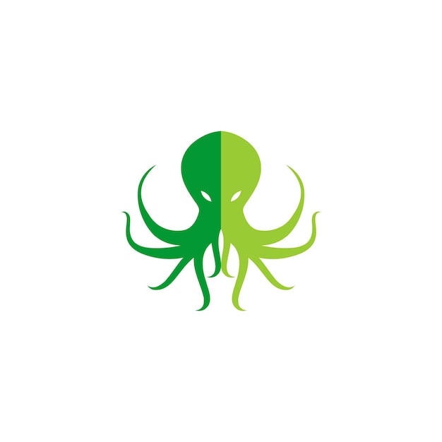 Vektor der grüne oktopus