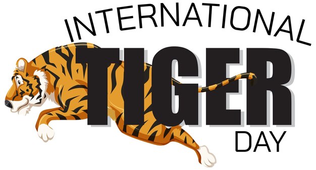 Vektor der internationale tag des tigers wird gefeiert
