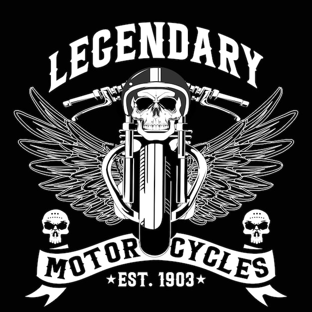 Der legendäre Motorradschädel mit Flügeln