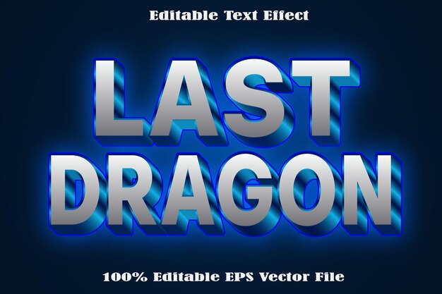 Der letzte bearbeitbare Text-Effekt des Drachen