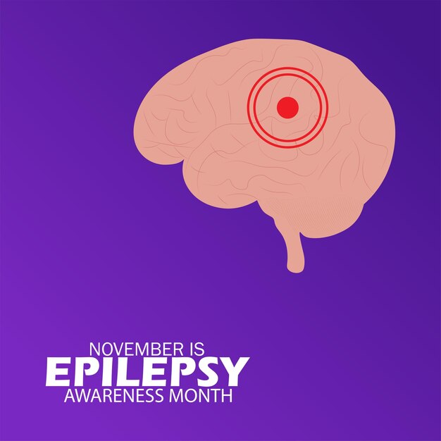 Vektor der november ist der national epilepsy awareness month.