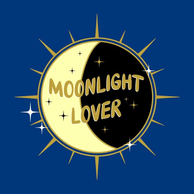 Vektor der slogan von moonlight lover