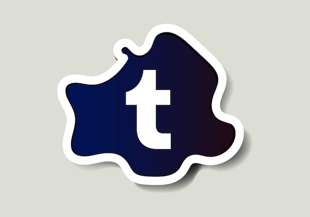 Vektor der tumblr-logo-vektor ist eine stilisierte darstellung des logos für die beliebte social-media-app