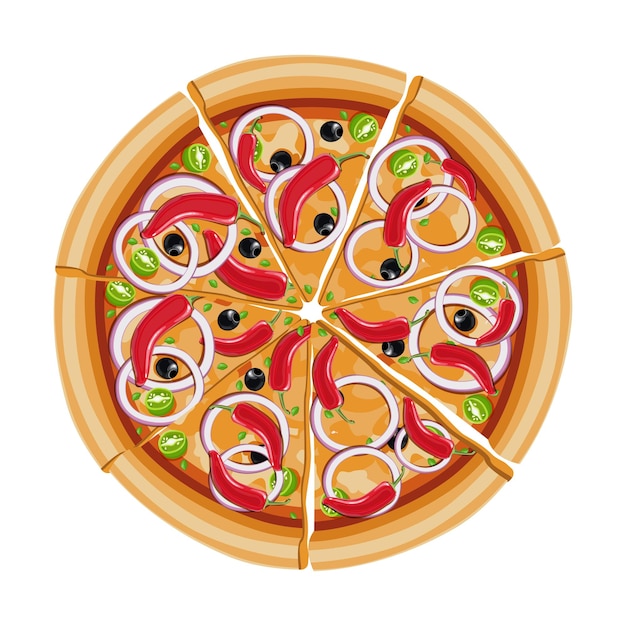 der Vektor pizza3