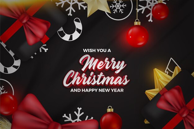 Der Weihnachtsverkauf. Werbeplakat für den Laden. Rabatte bis zu 50 Prozent. Rotes Banner für Website oder Flyer.