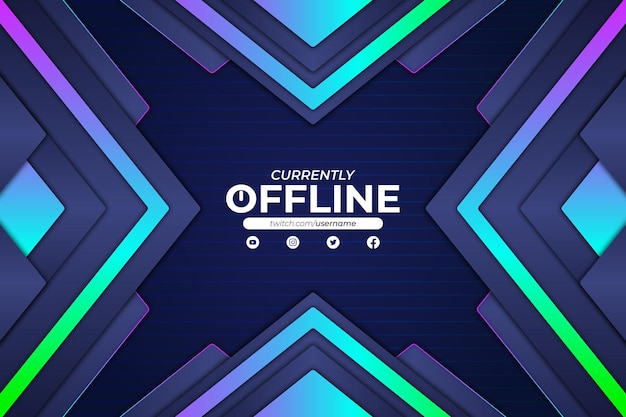 Derzeit offline-hintergrund rgb-stil