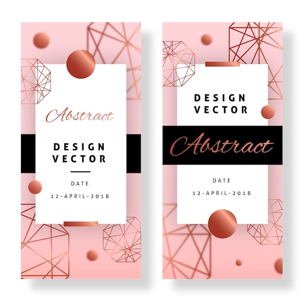 Vektor design abstrakt rosa und golden