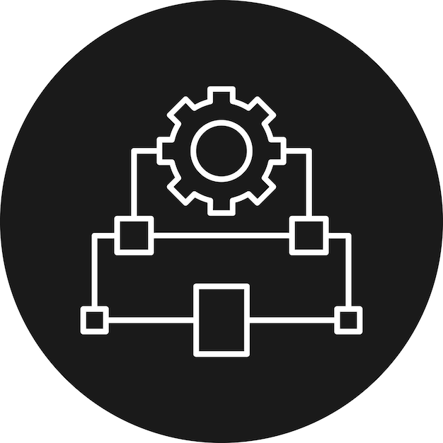 Design-Algorithmus-Vektor-Symbol kann für Data-Analytics-Ikonen verwendet werden