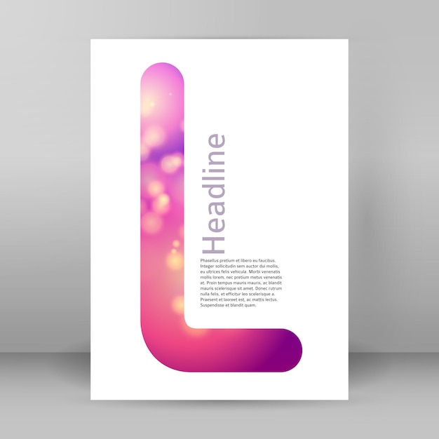 Vektor design-cover-broschüre im a4-format mit leuchtendem hintergrund06