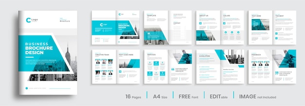 Design der broschüre für unternehmensbroschüren, minimalistisches layout der firmenprofilvorlage