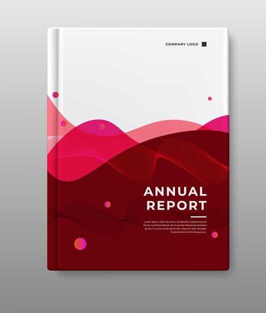 Design der Buchcover-Vorlage für den Jahresbericht