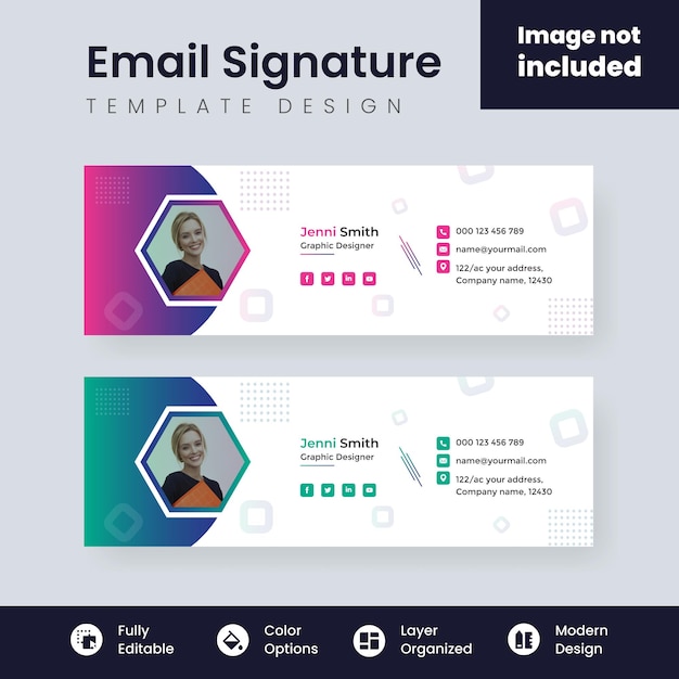 Design der e-mail-signaturvorlage