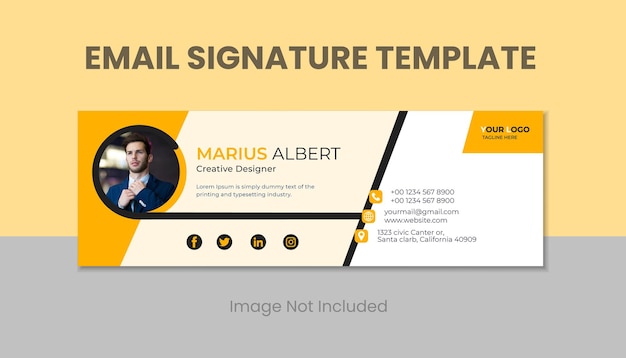 Design der e-mail-signaturvorlage