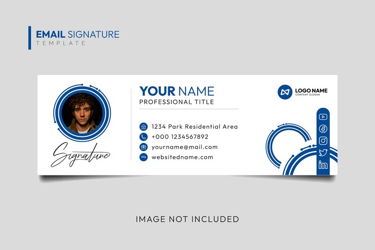Design der E-Mail-Signaturvorlage