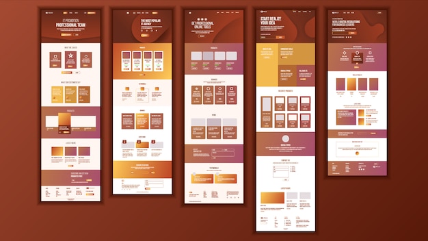 Design der Hauptwebseite