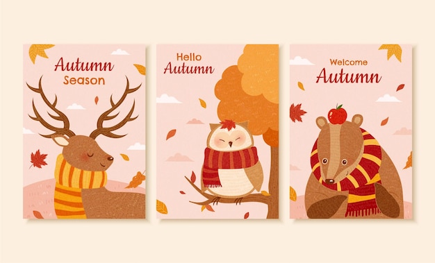 Design der Herbstwaldabdeckung